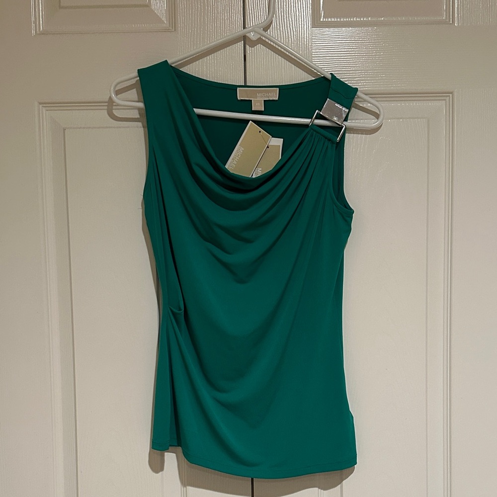 Michael Kors Emerald Green Sleeveless Top